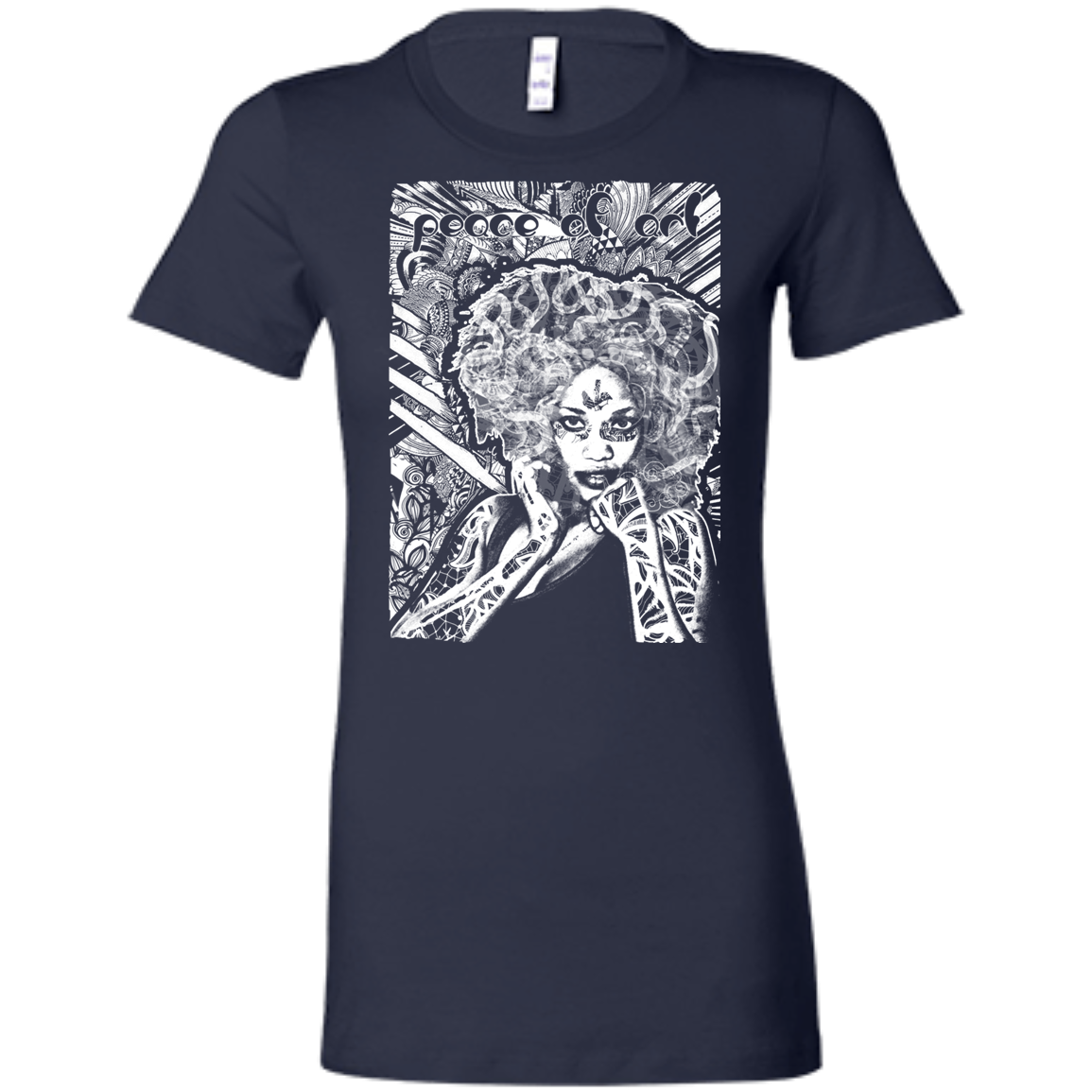 Intricated Urban Hippie Street Art – Peace Of Art 01 Tee&Tank Lady Pimamour