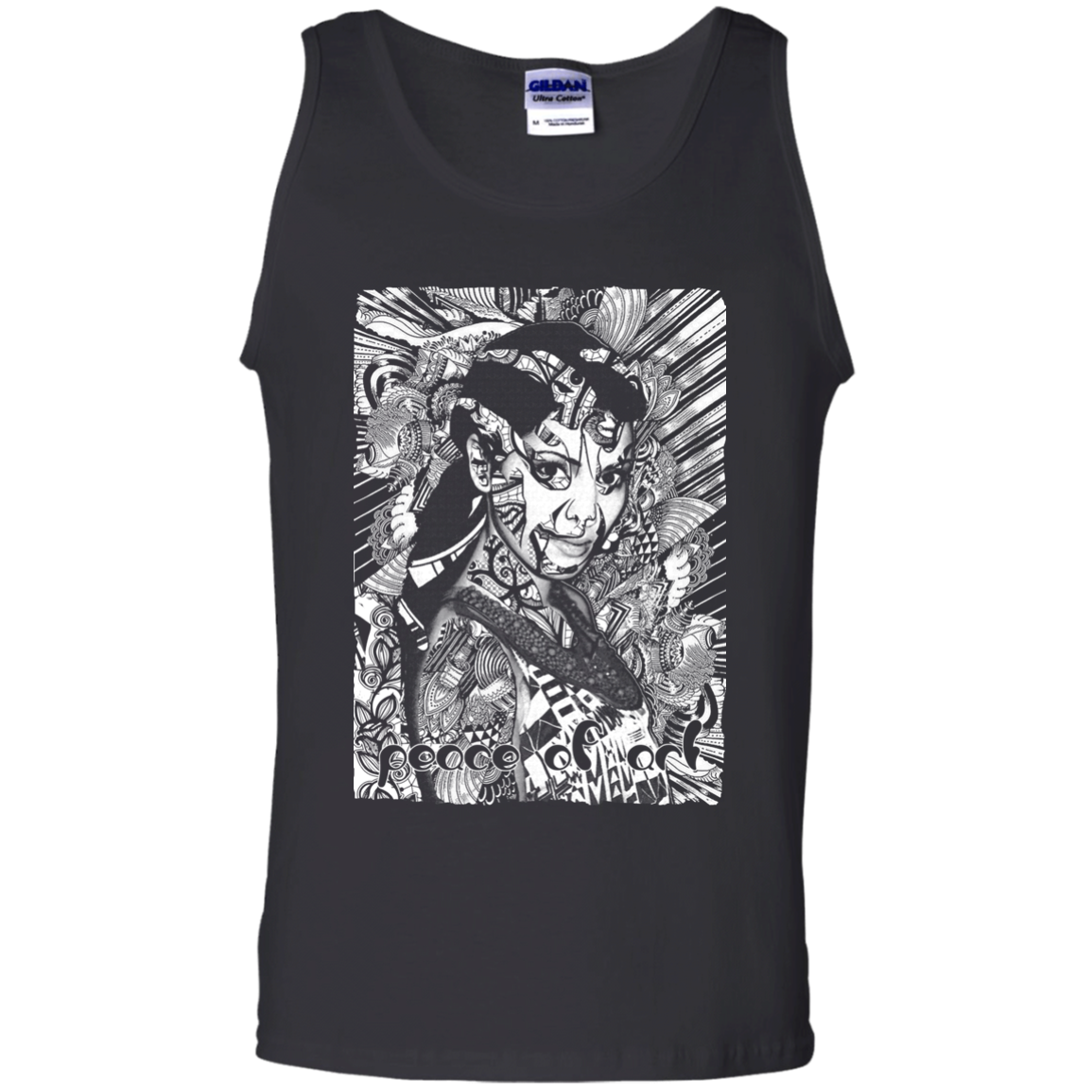 Intricated Urban Hippie Street Art – Peace Of Art 02 Tee&Tank Men/Unisex Pimamour