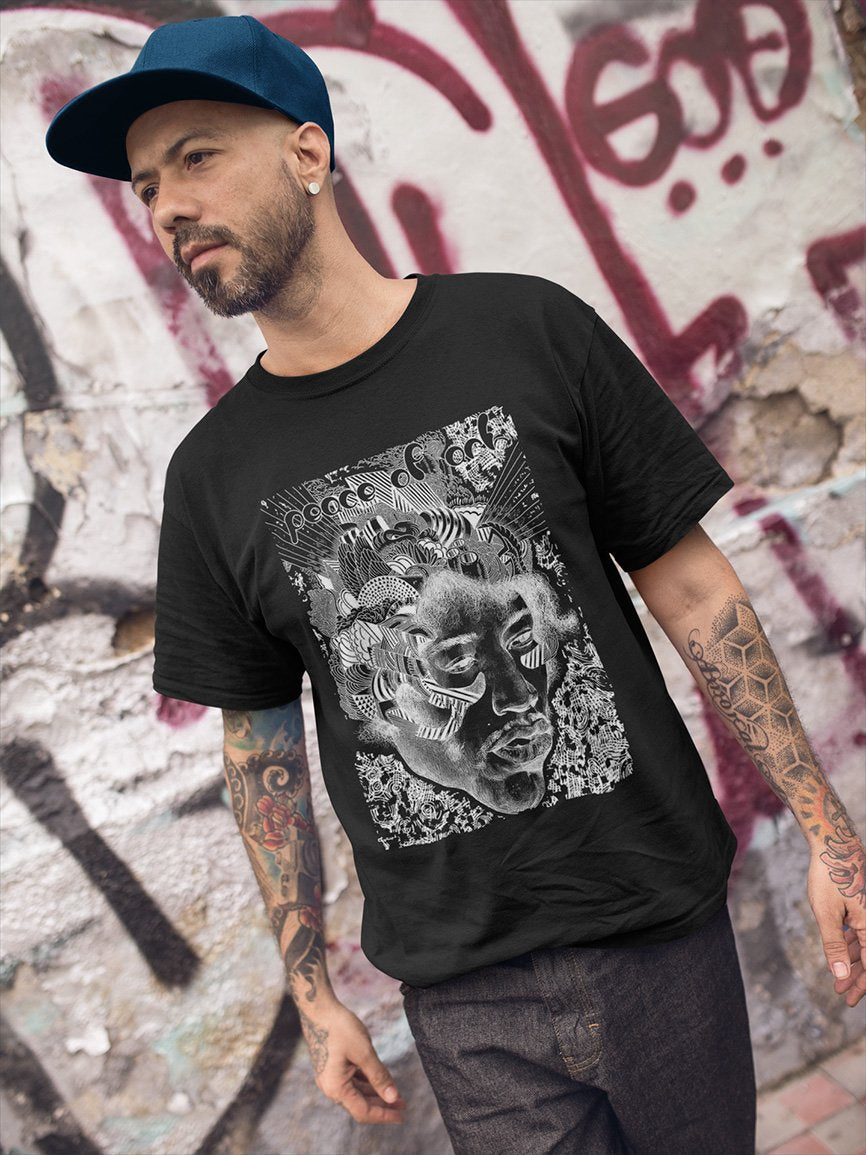 Intricated Urban Hippie Street Art – Peace Of Art 04 Tee&Tank Men/Unisex Pimamour