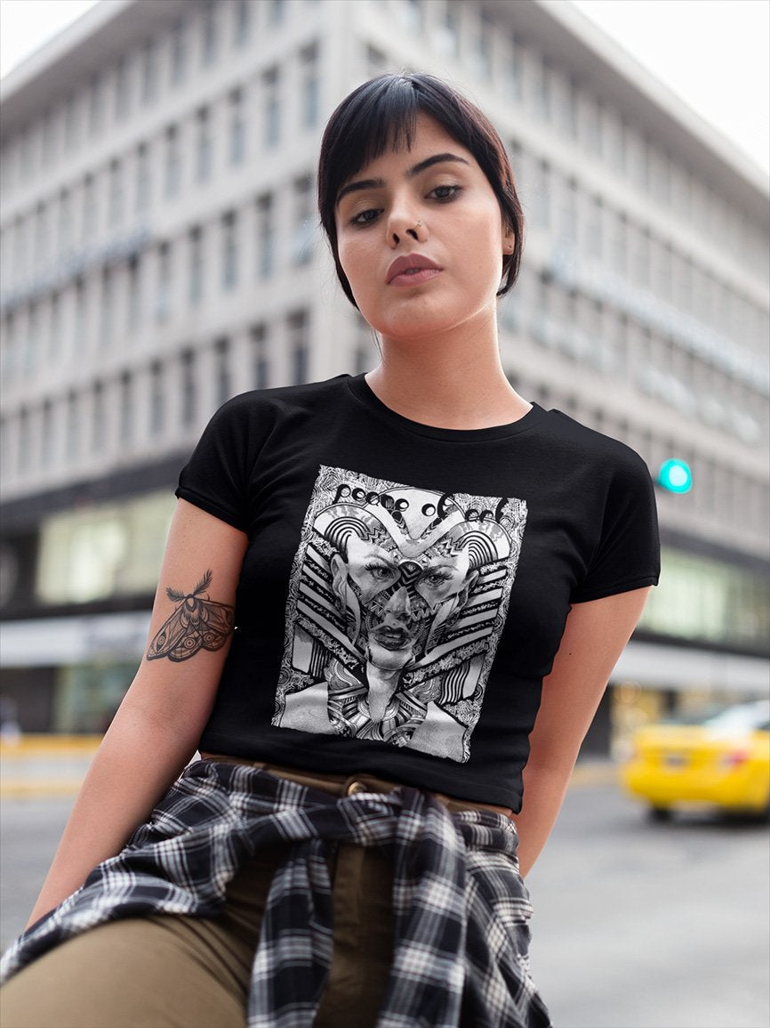 Intricated Urban Hippie Street Art – Peace Of Art 07 Tee&Tank Lady Pimamour