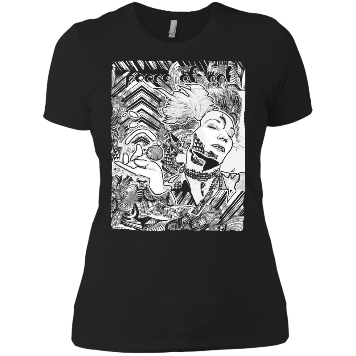 Intricated Urban Hippie Street Art – Peace Of Art 08 Tee&Tank Lady Pimamour