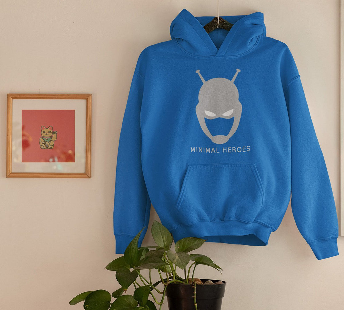 Minimalist Design – Pop Culture - Minimal Heroes 01 Dk Hoodie Ladies&Men Pimamour