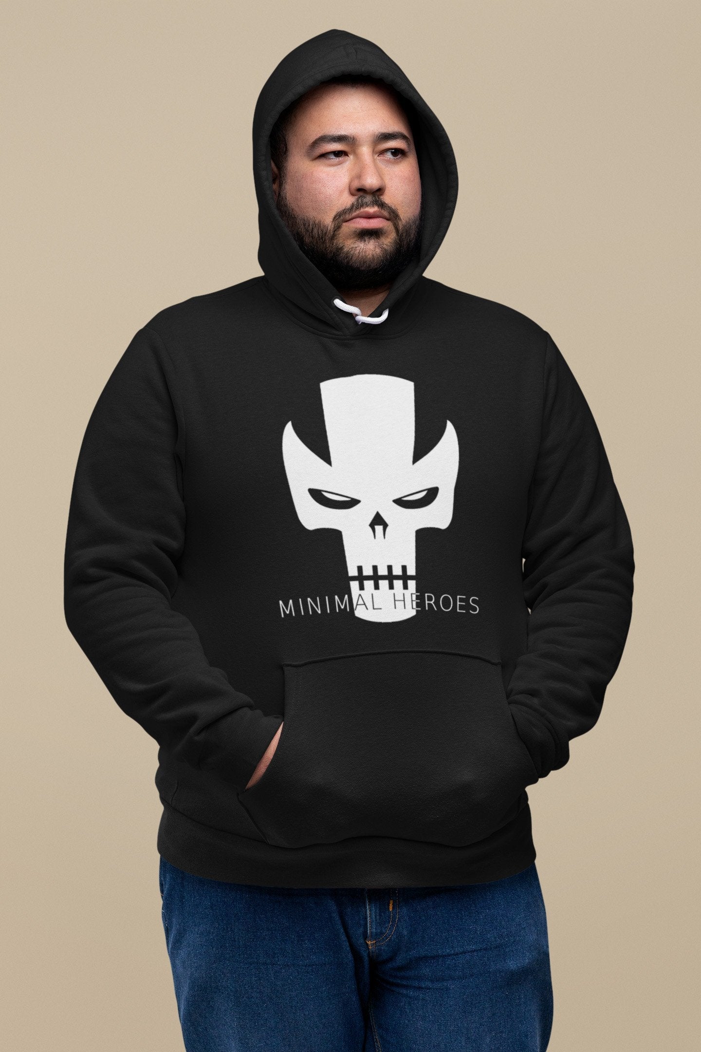 Minimalist Design – Pop Culture - Minimal Heroes 05 Dk Hoodie Ladies&Men Pimamour