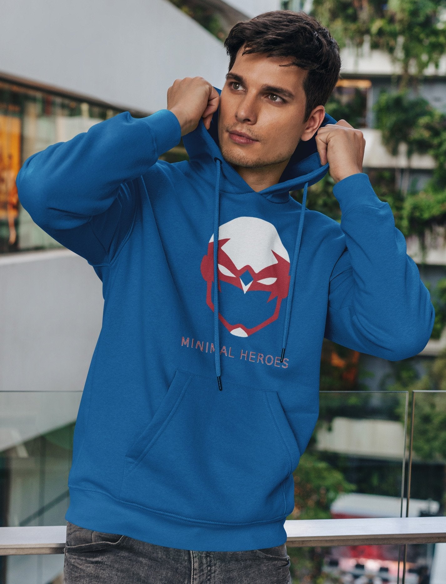 Minimalist Design – Pop Culture - Minimal Heroes O8 Dk Hoodie Ladies&Men Pimamour