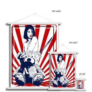 Nude girl & naked bear 01– Original Manga Popart / Comic Pimamour on Wall Poster Hanger-Pimamour