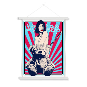 Nude girl & naked bear 02– Original Manga Popart / Comic Pimamour on Wall Poster Hanger-Pimamour