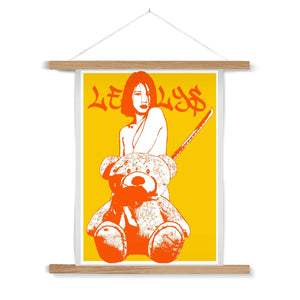 Nude girl & naked bear 04– Original Manga Popart / Comic Pimamour on Wall Poster Hanger-Pimamour