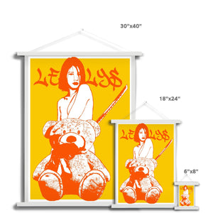 Nude girl & naked bear 04– Original Manga Popart / Comic Pimamour on Wall Poster Hanger-Pimamour