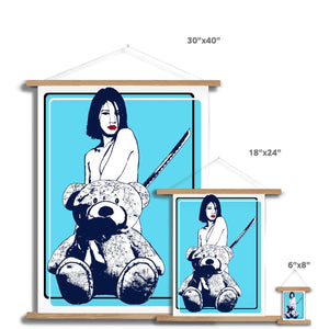 Nude girl & naked bear 06– Original Manga Popart / Comic Pimamour on Wall Poster Hanger-Pimamour