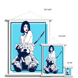 Nude girl & naked bear 06– Original Manga Popart / Comic Pimamour on Wall Poster Hanger-Pimamour