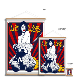 Nude girl & naked bear 09– Original Manga Popart / Comic Pimamour on Wall Poster Hanger-Pimamour