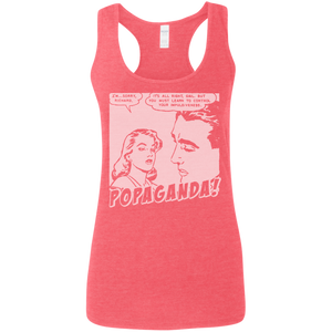 Pop Art Vintage Comics Lichtenstein Style - Popaganda 01 B&W Tee&Tank Lady Pimamour
