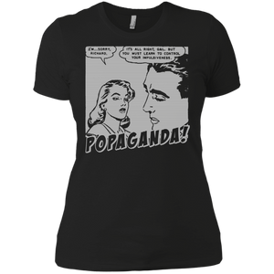 Pop Art Vintage Comics Lichtenstein Style - Popaganda 01 B&W Tee&Tank Lady Pimamour