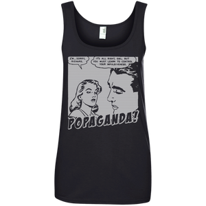 Pop Art Vintage Comics Lichtenstein Style - Popaganda 01 B&W Tee&Tank Lady Pimamour