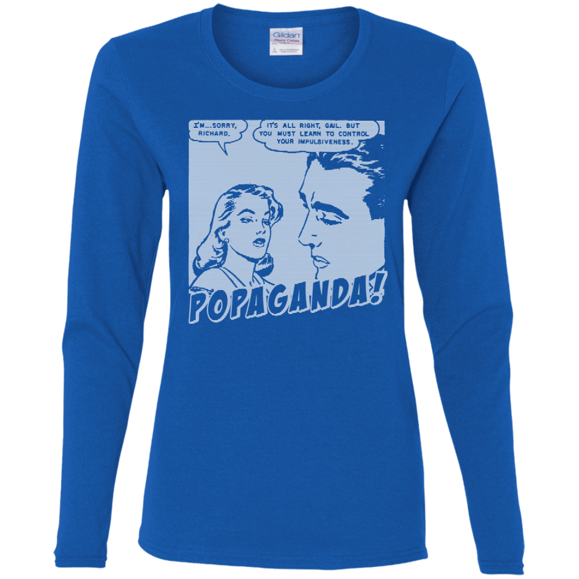 Pop Art Vintage Comics Lichtenstein Style - Popaganda 01 B&W Tee&Tank Lady Pimamour