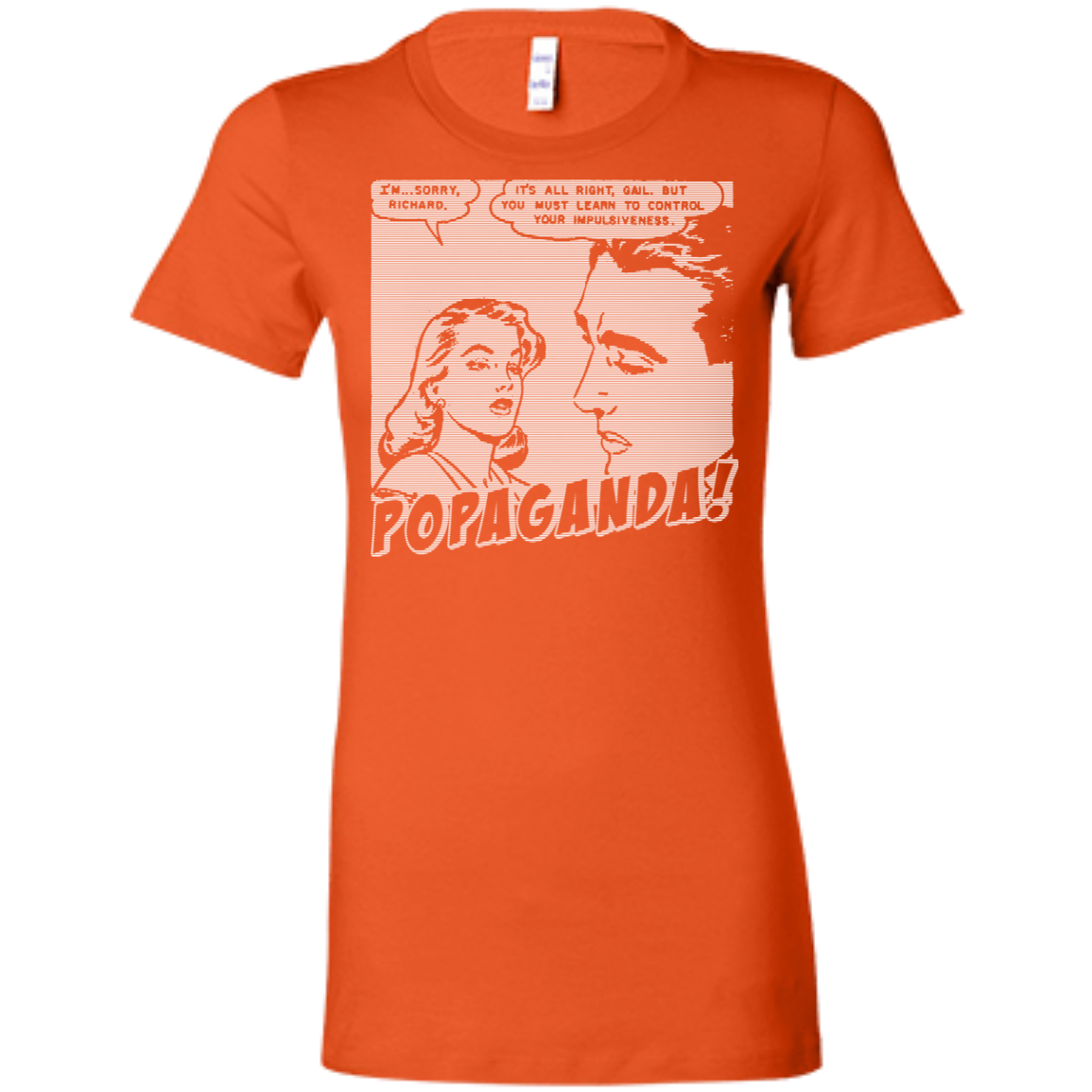 Pop Art Vintage Comics Lichtenstein Style - Popaganda 01 B&W Tee&Tank Lady Pimamour