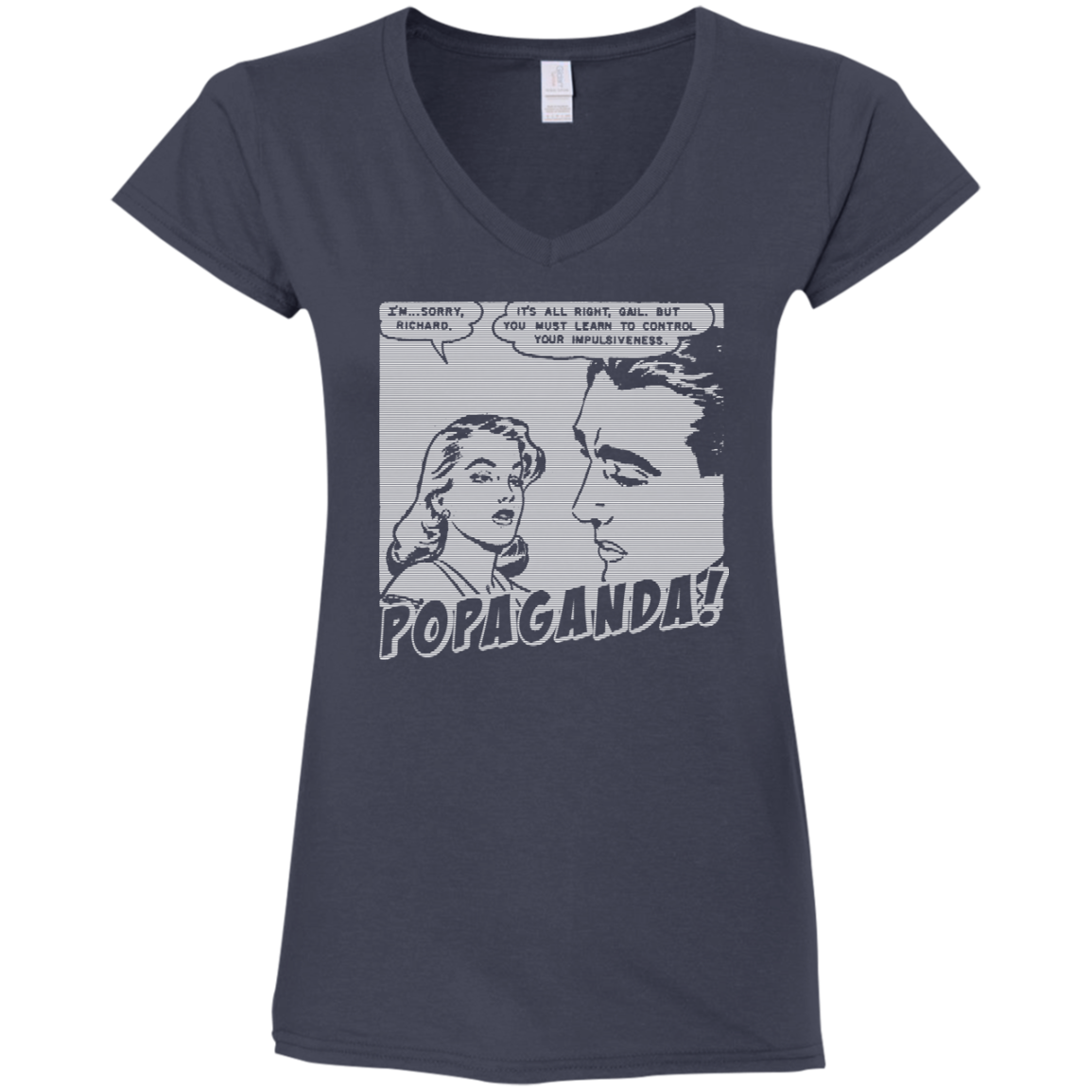 Pop Art Vintage Comics Lichtenstein Style - Popaganda 01 B&W Tee&Tank Lady Pimamour