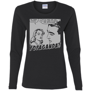Pop Art Vintage Comics Lichtenstein Style - Popaganda 01 B&W Tee&Tank Lady Pimamour