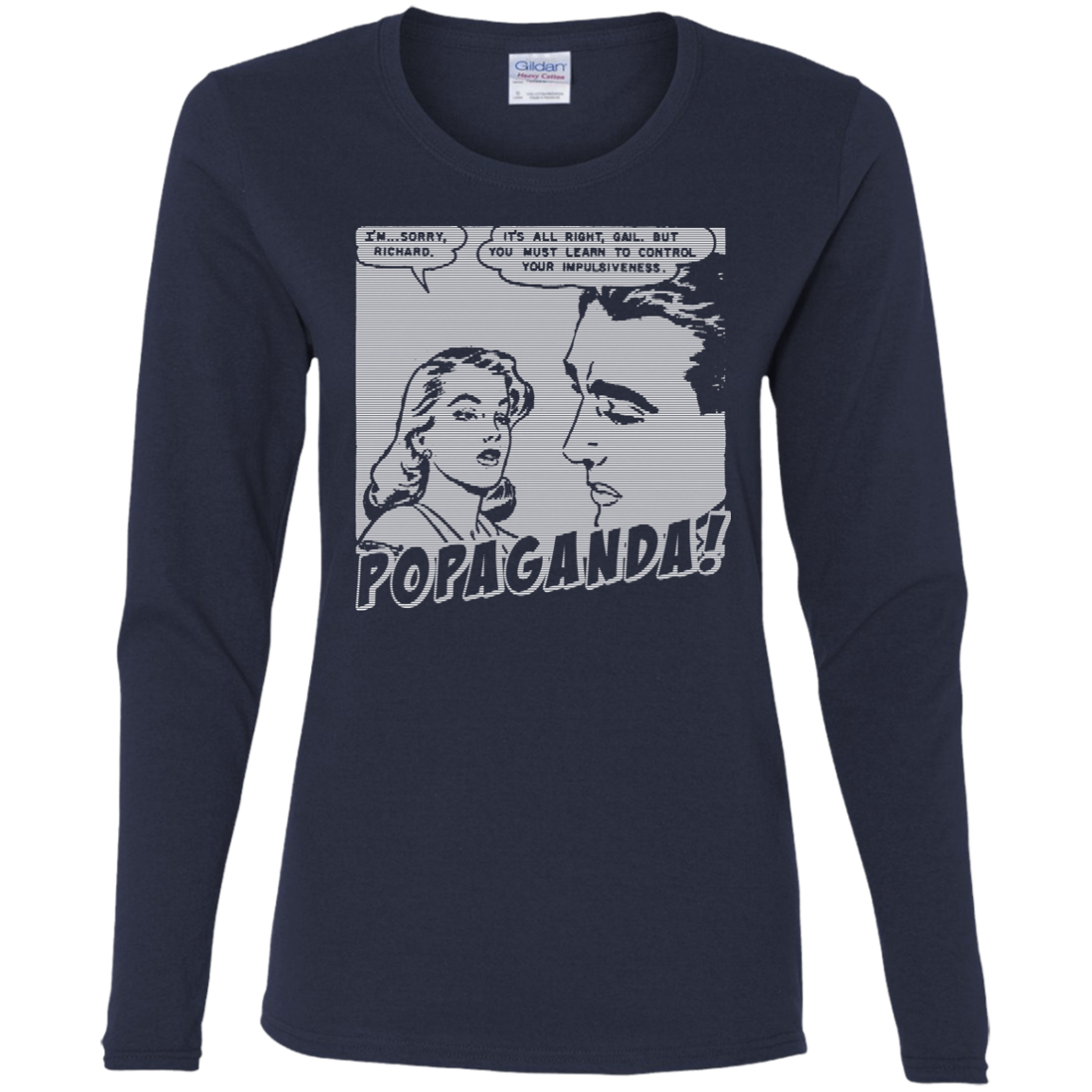 Pop Art Vintage Comics Lichtenstein Style - Popaganda 01 B&W Tee&Tank Lady Pimamour