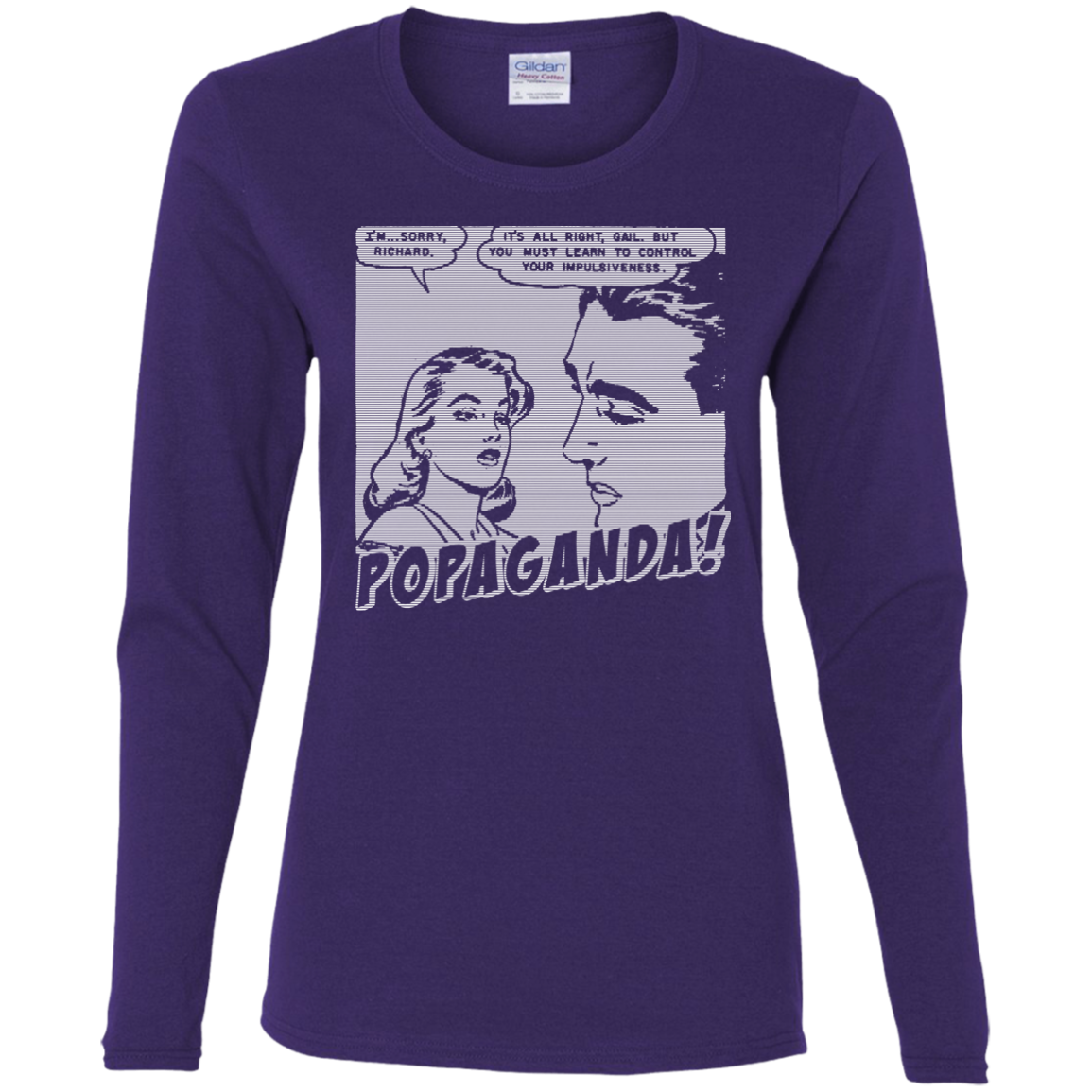Pop Art Vintage Comics Lichtenstein Style - Popaganda 01 B&W Tee&Tank Lady Pimamour