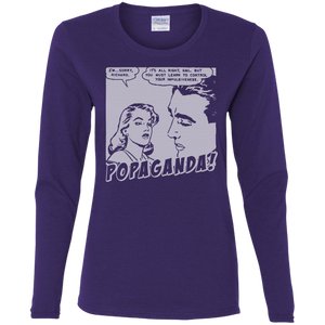 Pop Art Vintage Comics Lichtenstein Style - Popaganda 01 B&W Tee&Tank Lady Pimamour