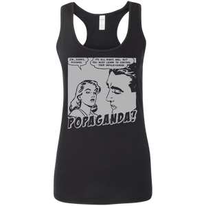 Pop Art Vintage Comics Lichtenstein Style - Popaganda 01 B&W Tee&Tank Lady Pimamour
