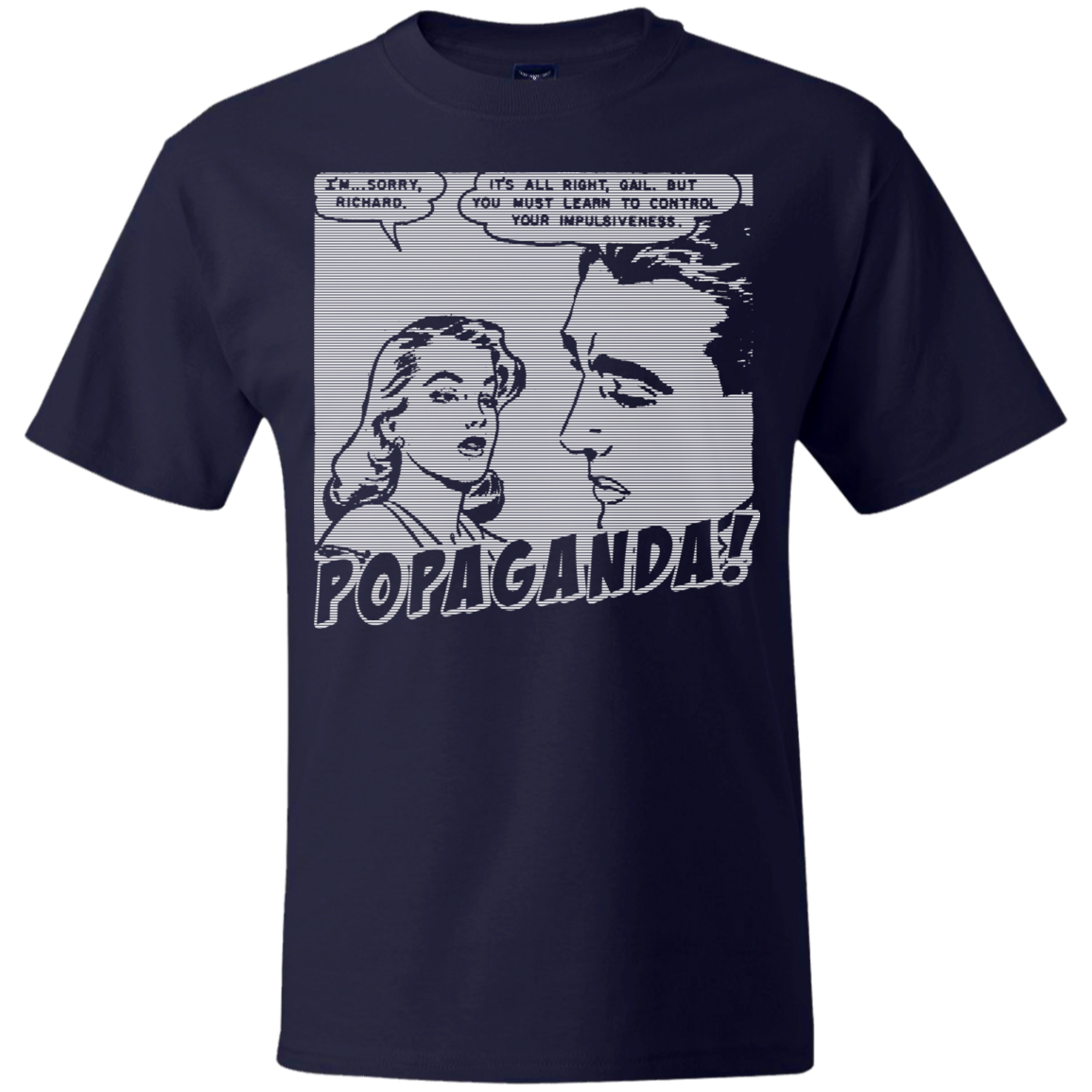 Pop Art Vintage Comics Lichtenstein Style - Popaganda 01 B&W Tee&Tank Men/Unisex Pimamour