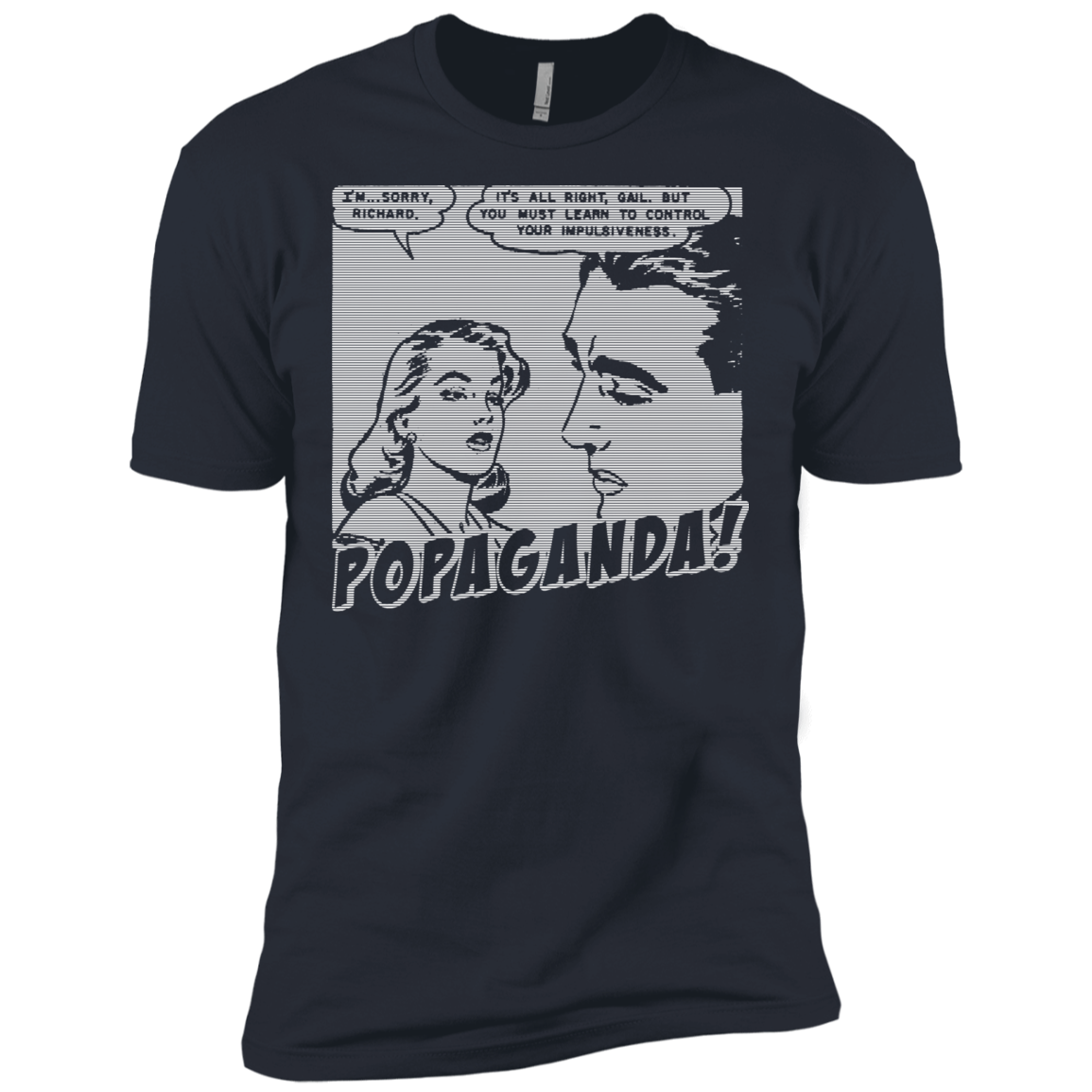 Pop Art Vintage Comics Lichtenstein Style - Popaganda 01 B&W Tee&Tank Men/Unisex Pimamour