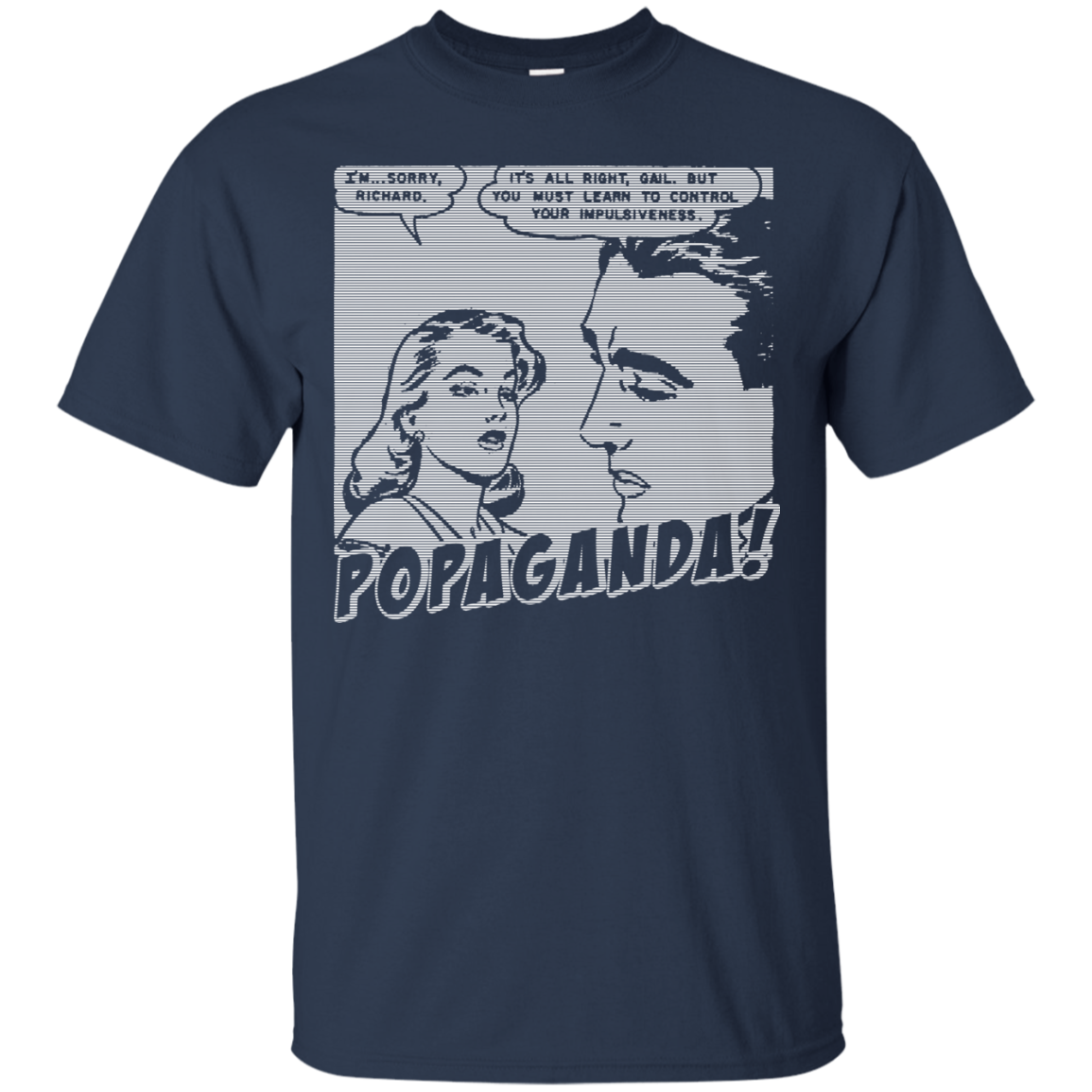 Pop Art Vintage Comics Lichtenstein Style - Popaganda 01 B&W Tee&Tank Men/Unisex Pimamour