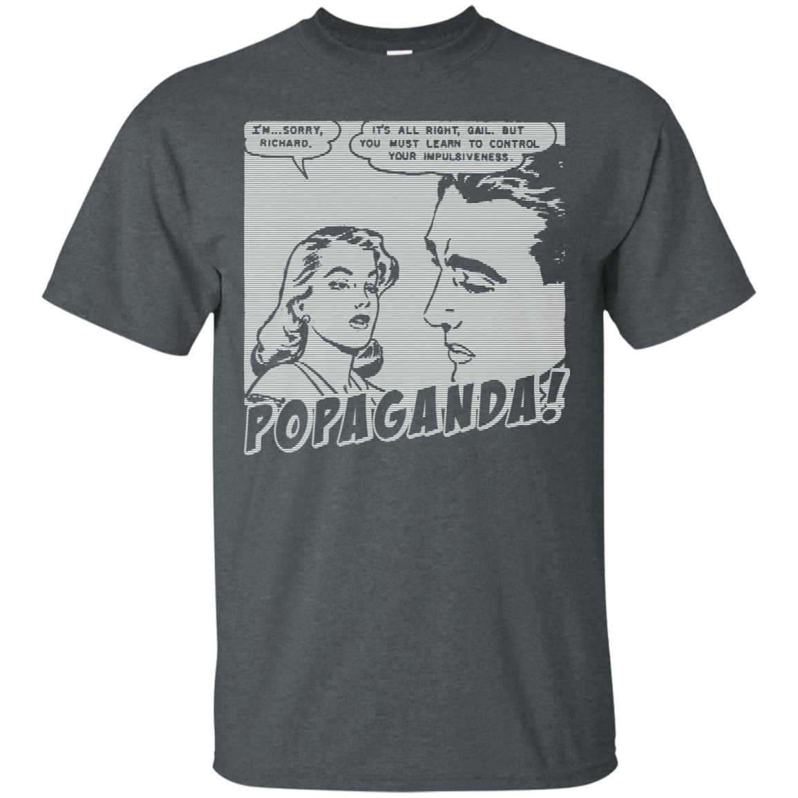 Pop Art Vintage Comics Lichtenstein Style - Popaganda 01 B&W Tee&Tank Men/Unisex Pimamour