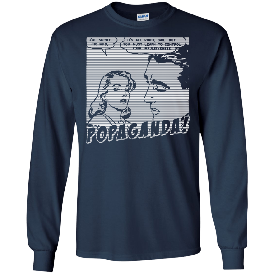 Pop Art Vintage Comics Lichtenstein Style - Popaganda 01 B&W Tee&Tank Men/Unisex Pimamour