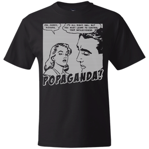 Pop Art Vintage Comics Lichtenstein Style - Popaganda 01 B&W Tee&Tank Men/Unisex Pimamour