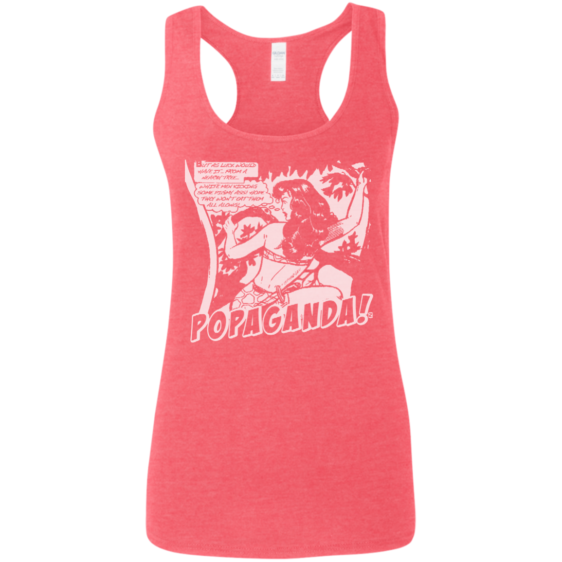 Pop Art Vintage Comics Lichtenstein Style - Popaganda 02 B&W Tee&Tank Lady Pimamour