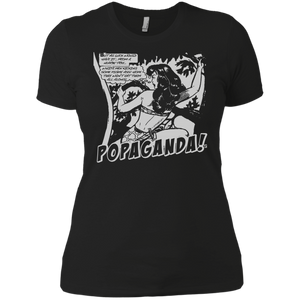 Pop Art Vintage Comics Lichtenstein Style - Popaganda 02 B&W Tee&Tank Lady Pimamour