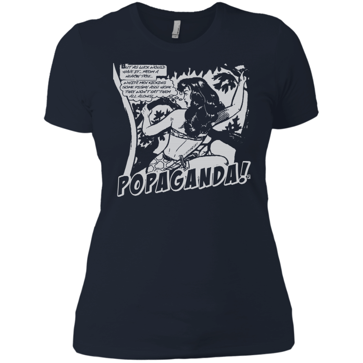 Pop Art Vintage Comics Lichtenstein Style - Popaganda 02 B&W Tee&Tank Lady Pimamour
