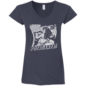 Pop Art Vintage Comics Lichtenstein Style - Popaganda 02 B&W Tee&Tank Lady Pimamour