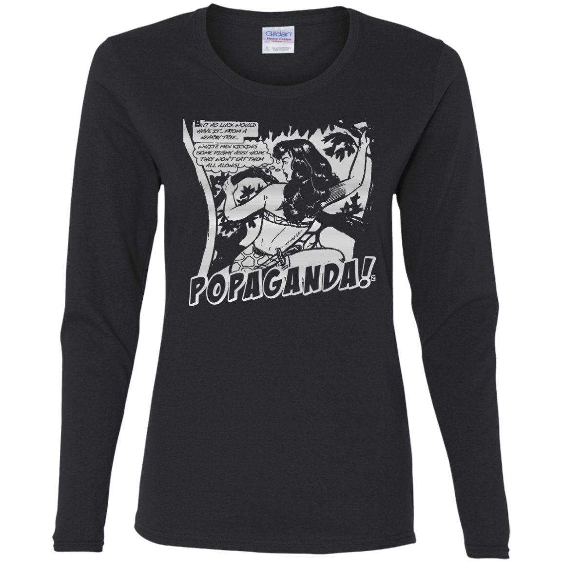Pop Art Vintage Comics Lichtenstein Style - Popaganda 02 B&W Tee&Tank Lady Pimamour