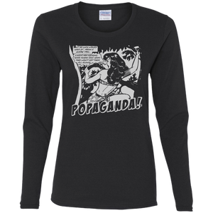 Pop Art Vintage Comics Lichtenstein Style - Popaganda 02 B&W Tee&Tank Lady Pimamour