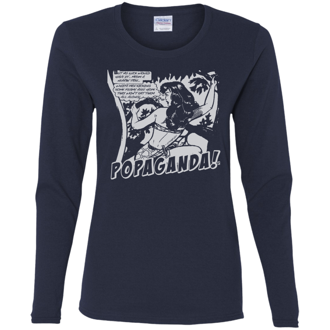 Pop Art Vintage Comics Lichtenstein Style - Popaganda 02 B&W Tee&Tank Lady Pimamour