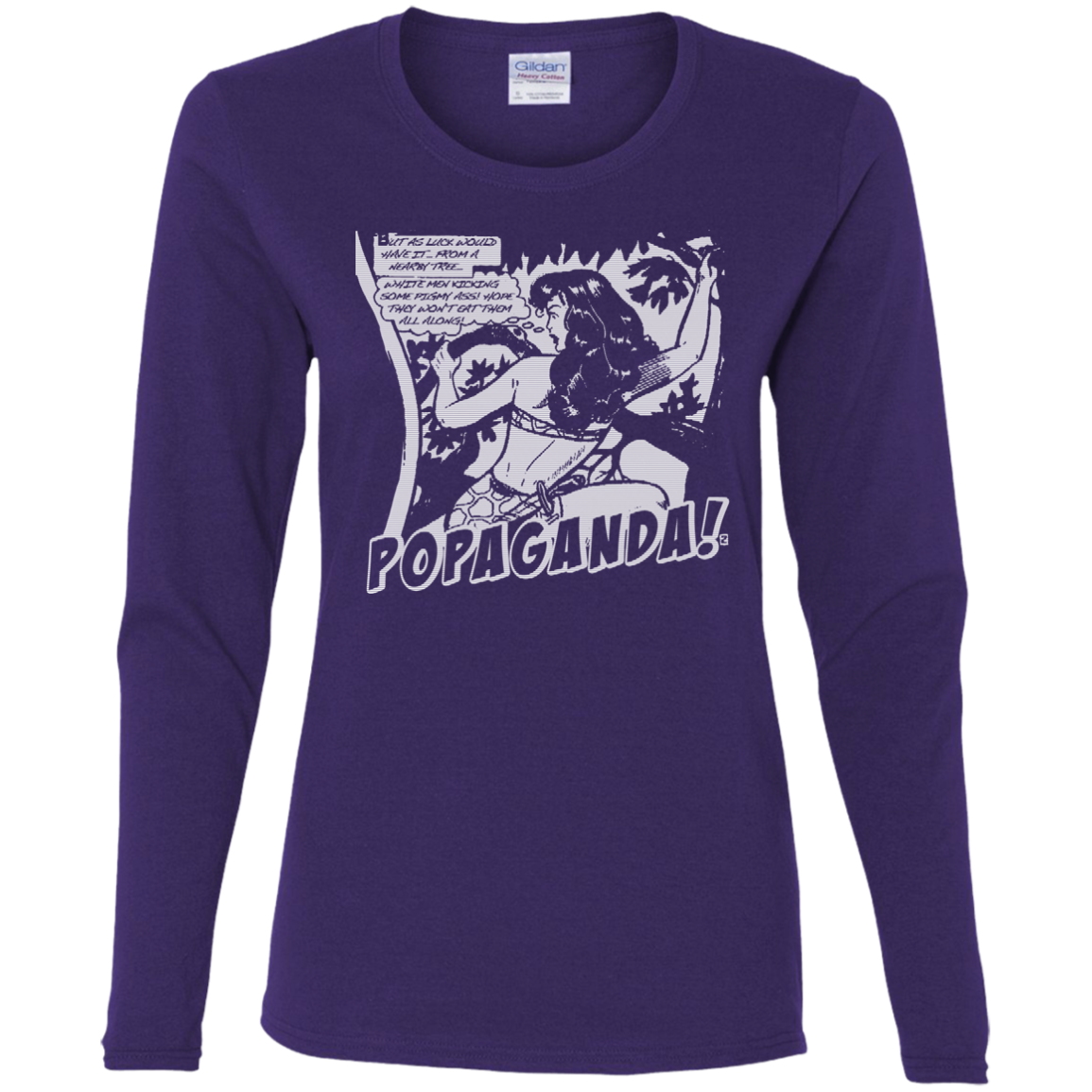 Pop Art Vintage Comics Lichtenstein Style - Popaganda 02 B&W Tee&Tank Lady Pimamour