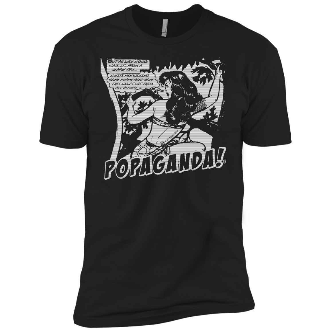 Pop Art Vintage Comics Lichtenstein Style - Popaganda 02 B&W Tee&Tank Men/Unisex Pimamour