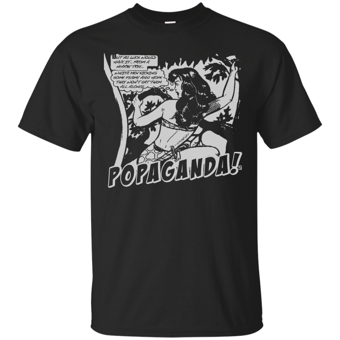Pop Art Vintage Comics Lichtenstein Style - Popaganda 02 B&W Tee&Tank Men/Unisex Pimamour