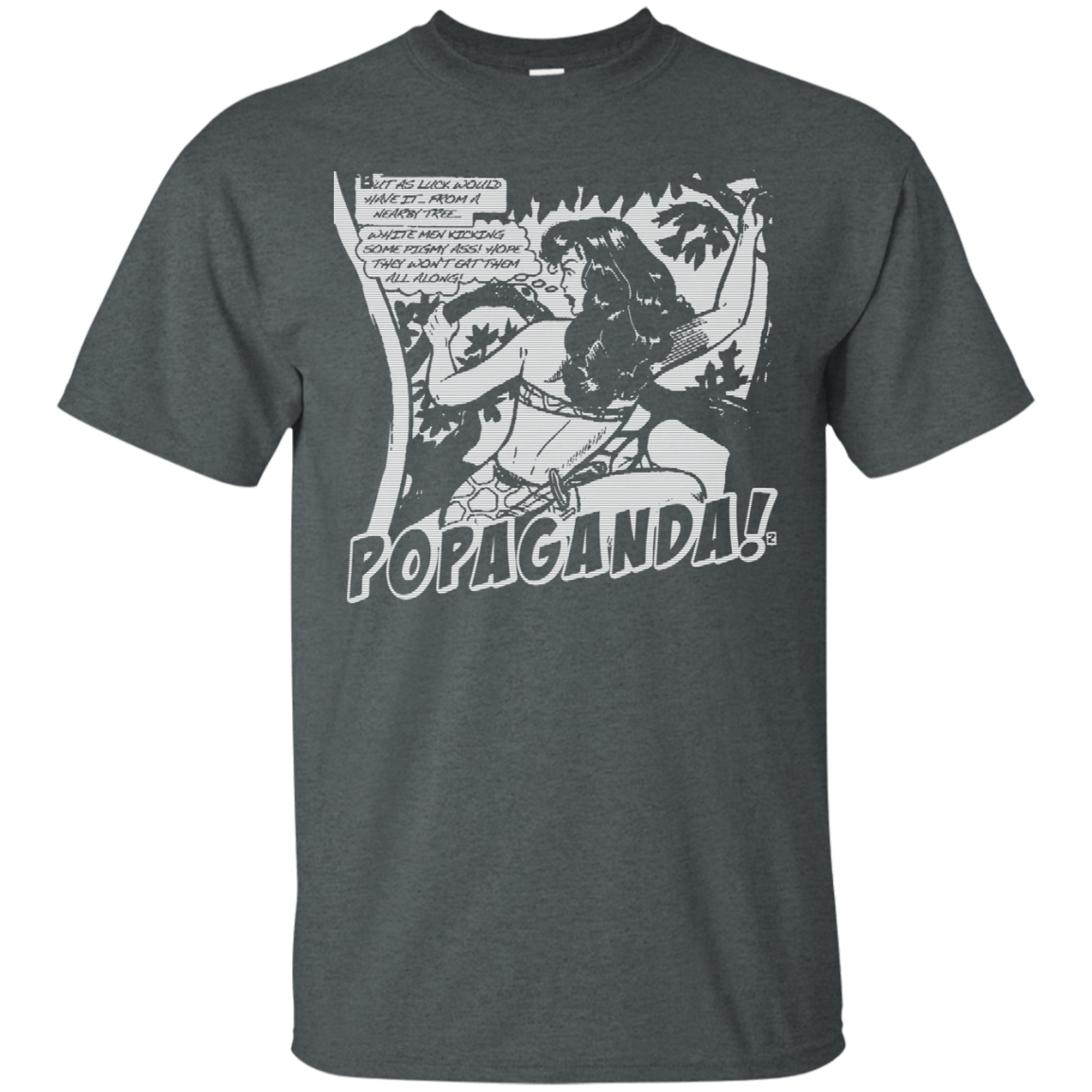 Pop Art Vintage Comics Lichtenstein Style - Popaganda 02 B&W Tee&Tank Men/Unisex Pimamour