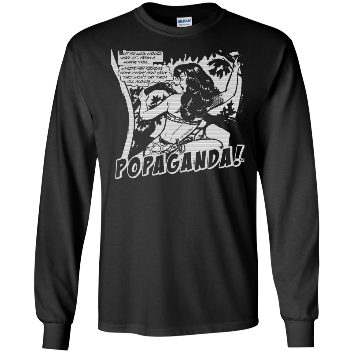 Pop Art Vintage Comics Lichtenstein Style - Popaganda 02 B&W Tee&Tank Men/Unisex Pimamour