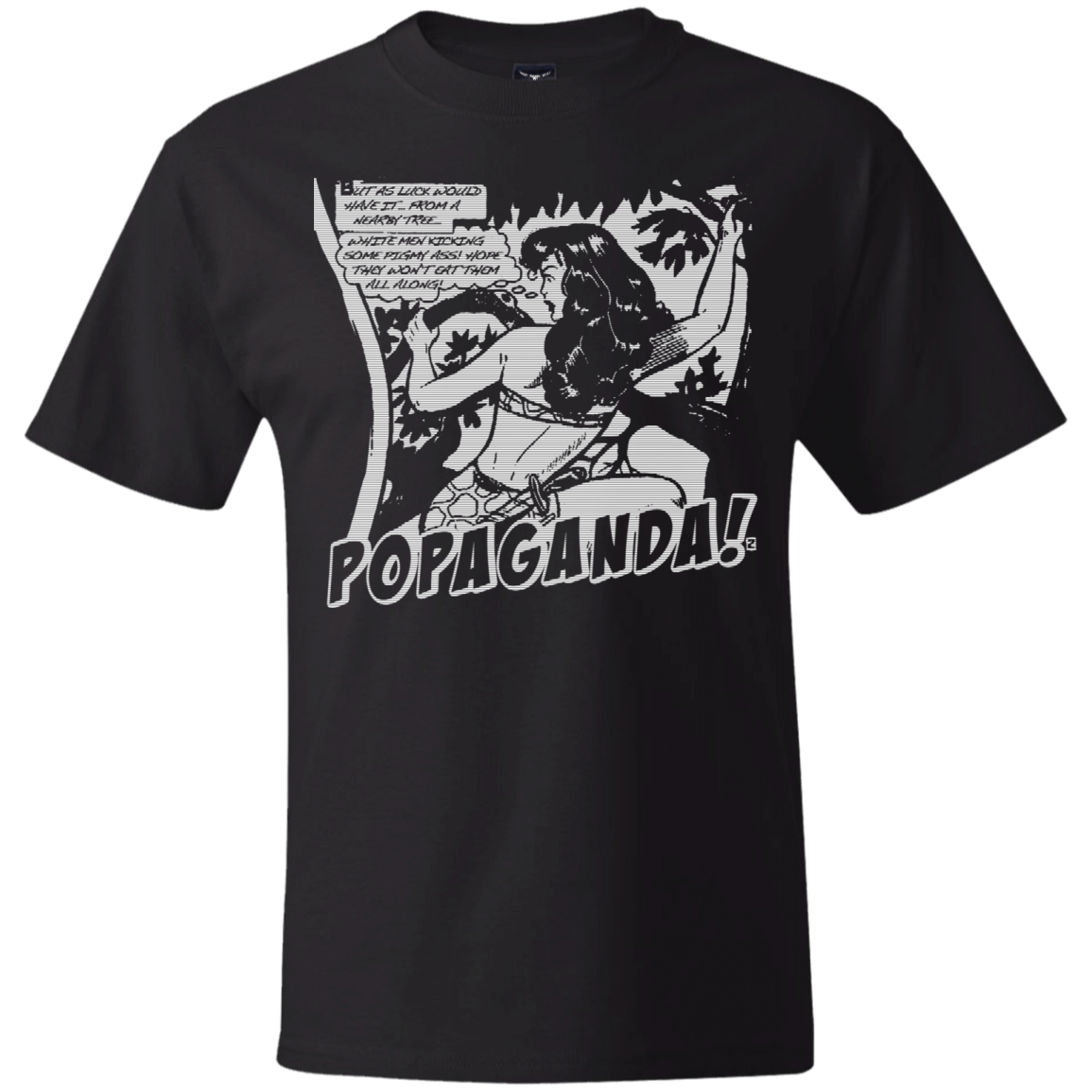 Pop Art Vintage Comics Lichtenstein Style - Popaganda 02 B&W Tee&Tank Men/Unisex Pimamour