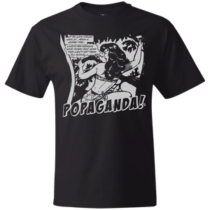 Pop Art Vintage Comics Lichtenstein Style - Popaganda 02 B&W Tee&Tank Men/Unisex Pimamour