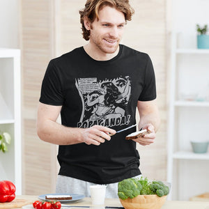 Pop Art Vintage Comics Lichtenstein Style - Popaganda 02 B&W Tee&Tank Men/Unisex Pimamour