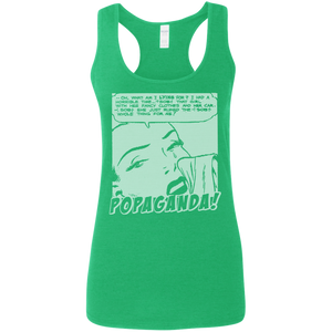Pop Art Vintage Comics Lichtenstein Style - Popaganda 03 B&W Tee&Tank Lady Pimamour