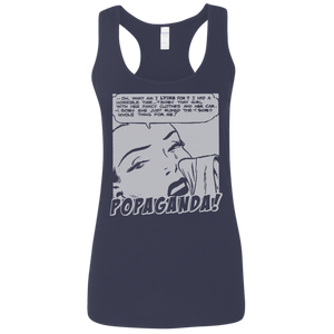Pop Art Vintage Comics Lichtenstein Style - Popaganda 03 B&W Tee&Tank Lady Pimamour