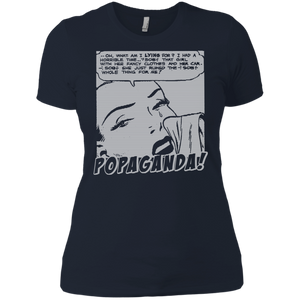 Pop Art Vintage Comics Lichtenstein Style - Popaganda 03 B&W Tee&Tank Lady Pimamour
